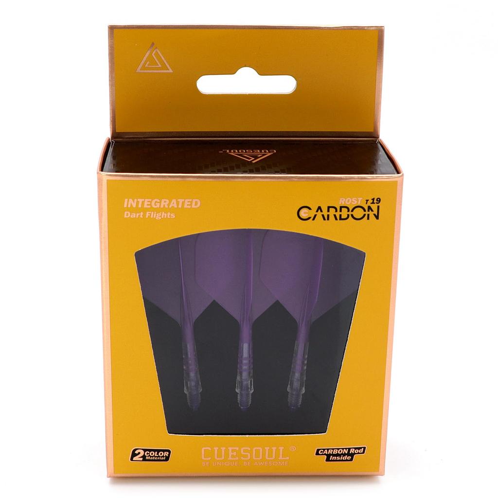 CUESOUL Integrated Dart Flights Carbon Fiber Shaft ROST AK57 Standard Shape 3 Sets CS-AK57XB4-1
