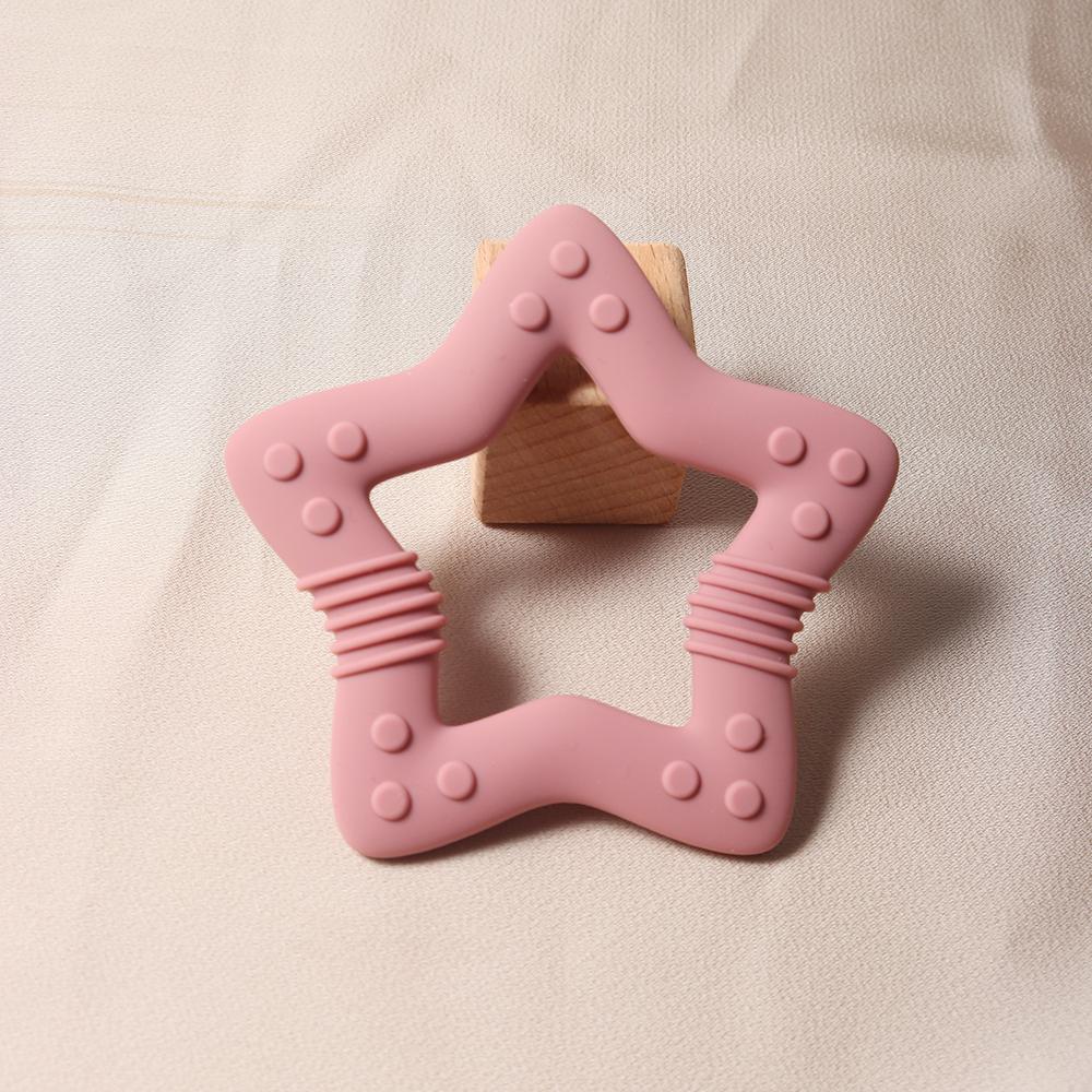 New Star Silicone Teether Food Grade Heart Baby Teething Toy
