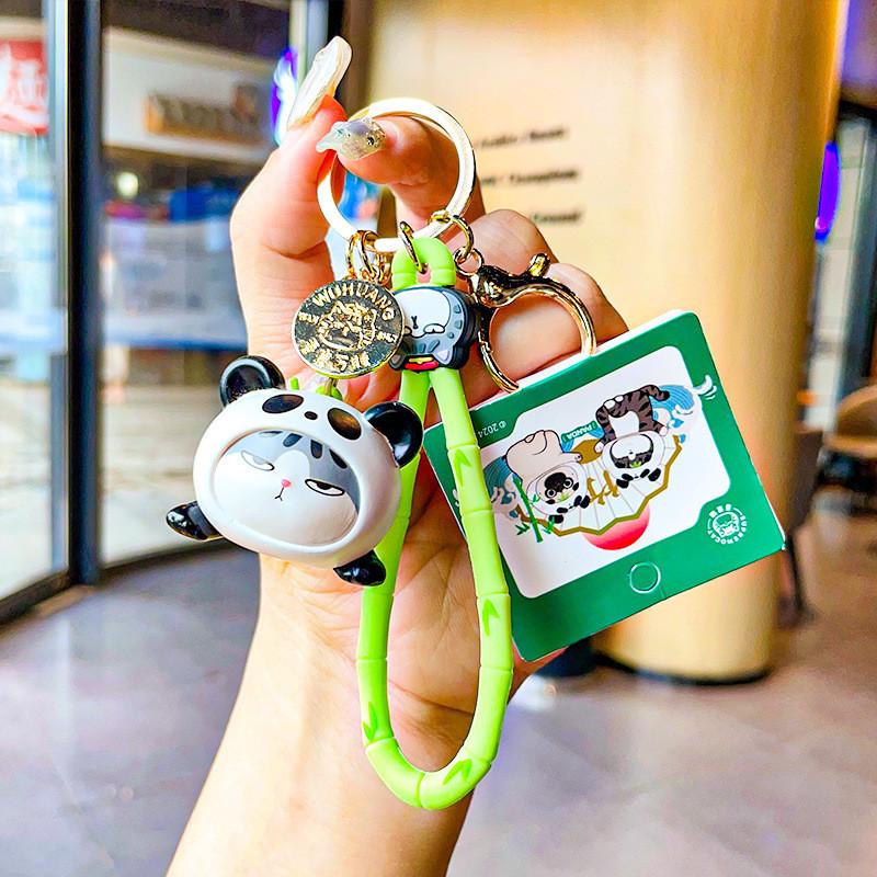 

Stylish Fun And Panda Keychain Silicone Material Perfect For Bags Keys And Panda