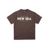 New Era Logo Loose Fit Round Neck Short Sleeve T-Shirt Unisex T-Shirts Brown 14112258