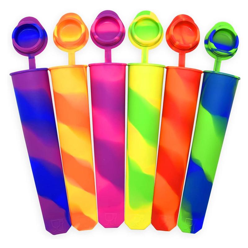 Silicone Ice Cream Cone Popsicle Mold with Lid - Baby Food & DIY Dessert Container