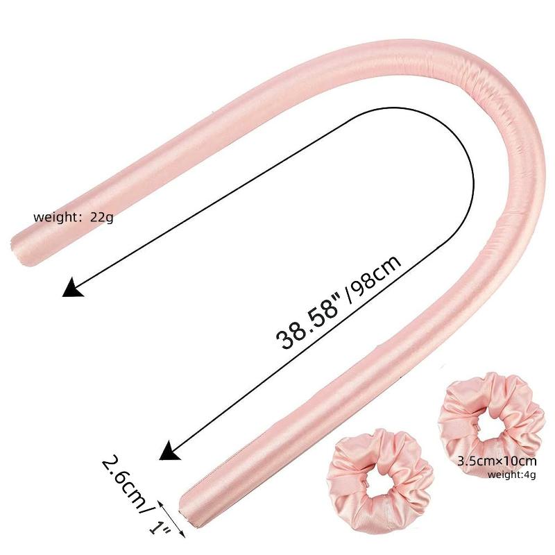 Sleep Styling, No Iron, No Injury, Hair Curling Stick, Foam Stick, Hair Clip, 4-piece Hair Loop, Fluffy Big Wave Hair Curler