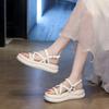 Fashion Sling Back Round Foot Green Slippers Tennis From 2 To 7 Years Shoes Woman Summer Sandals Sneakers Sport Trend Fashionable