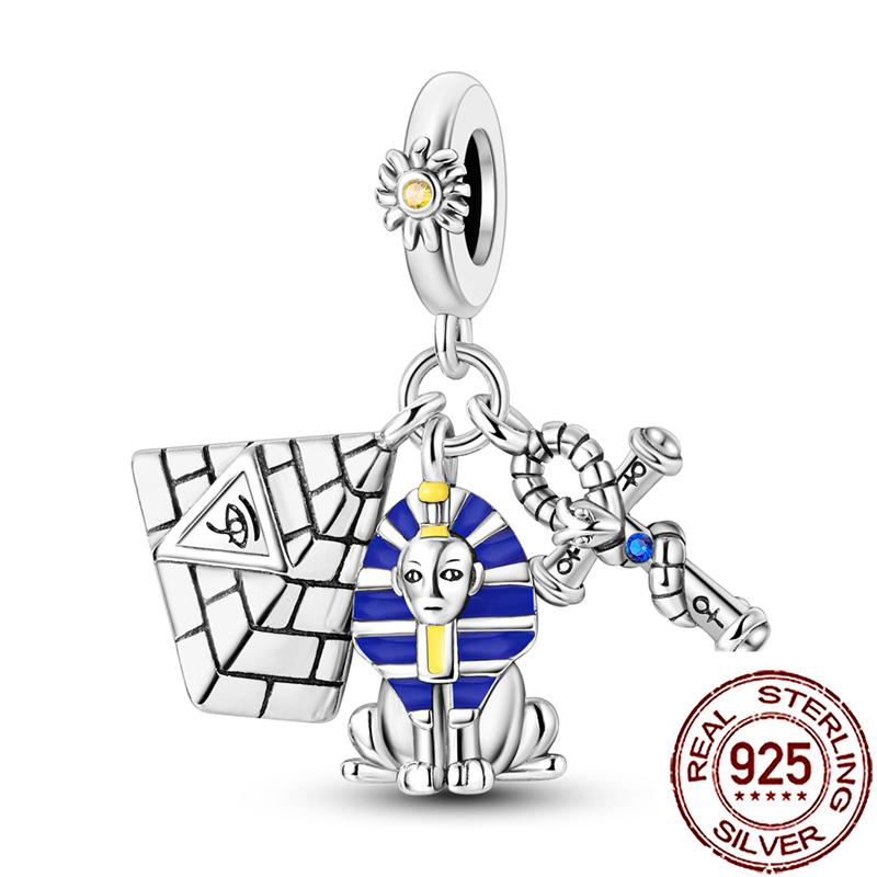 Charms Copper Hamsa Hand All-Seeing Eye Horus Fatima Protection Beads Fit Bracelet Necklace Women Diy Jewelry