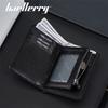 Baellerry Vintage Design Tri-fold Short Wallets for Men Fashion Business  Card Holder Zipper Purses