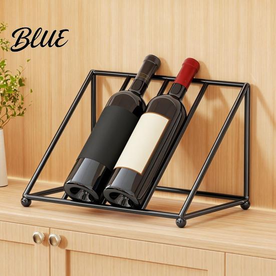 Small Wine Storage Iron Art Liquor Display Bottle for Kitchen Shelf Tilted Rack Modern Holder Stand Style Holder Home