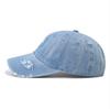 Washed and old denim NY letter embroidered baseball cap versatile trendy men and women's four-season cap
