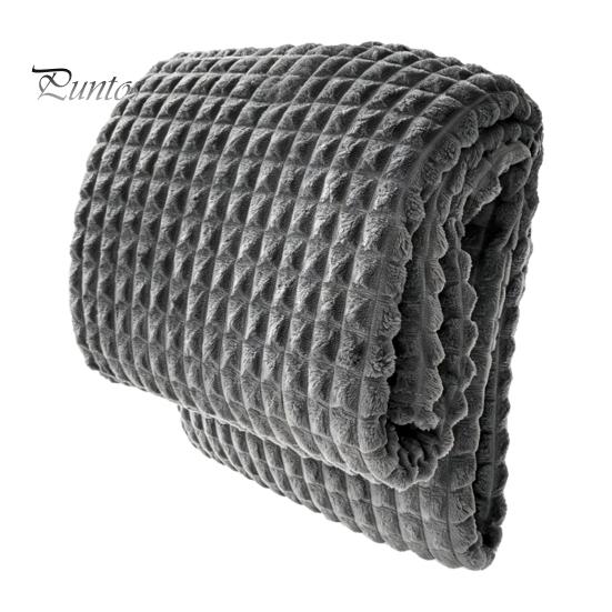 Thermal Insulation Blanket for Autumn Waffle Textured Fleece Throw Blanket, Solid Color Milk Flannel Grid Cut Warm Plush Couch Soft Cozy Bed