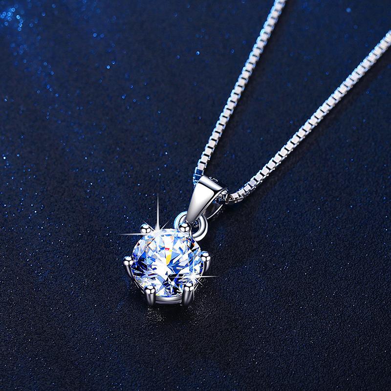 925 Sterling Silver Necklace Pendant Simple Noble AAA Zircon High Quality For Woman Men Fashion Wedding Engagement Jewelry Gift