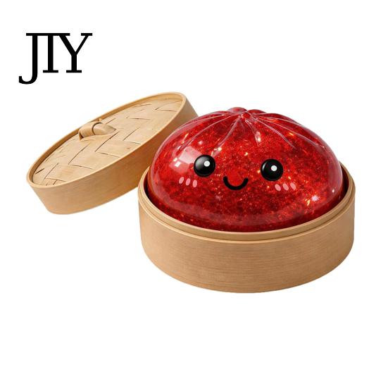 Glitter Pinch Dumpling Steamed Bun Squeeze Toy, Cute Stress Relief Ball, Durable Ball Slow Rising Decompression Toy for Desk, Kawaii Fidget