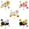 8 Pieces Foldable Fan Festival Wall Hanging Decoration Round Paper Fans Birthday Party Favor Props Supply for Living Room