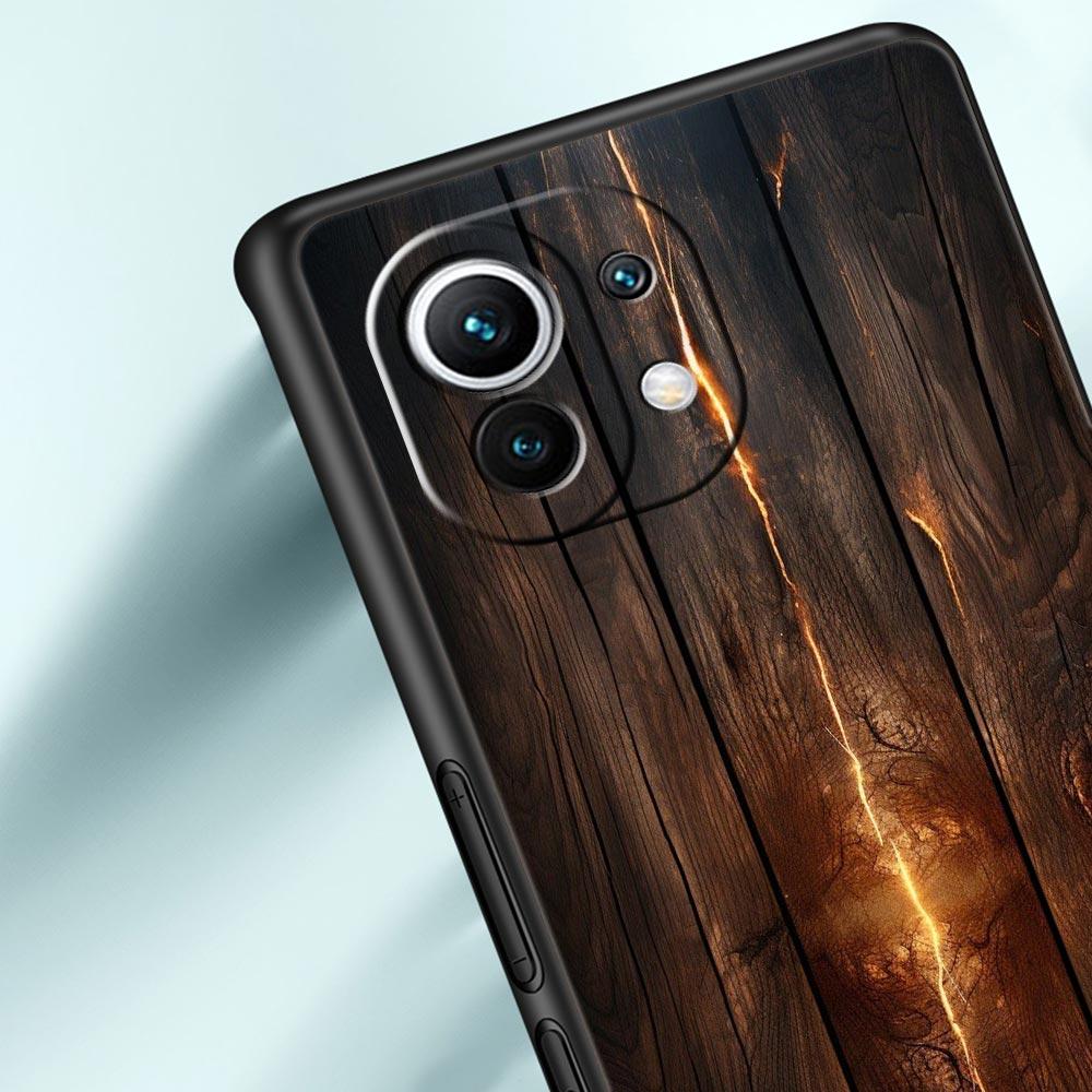 Luxury Vintage Wood Grain Pattern Phone Case Cover for Xiaomi Mi 17 15 14 13 12 11 Ultra 15T 14T 13T 12T 11T Pro Lite Soft TPU