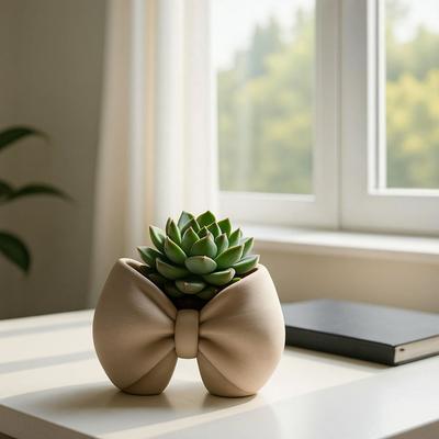 Decorative Silicone Bow Candle Mold Non-stick Household Storage Cup Mold Soft Vase Mold Home Decor