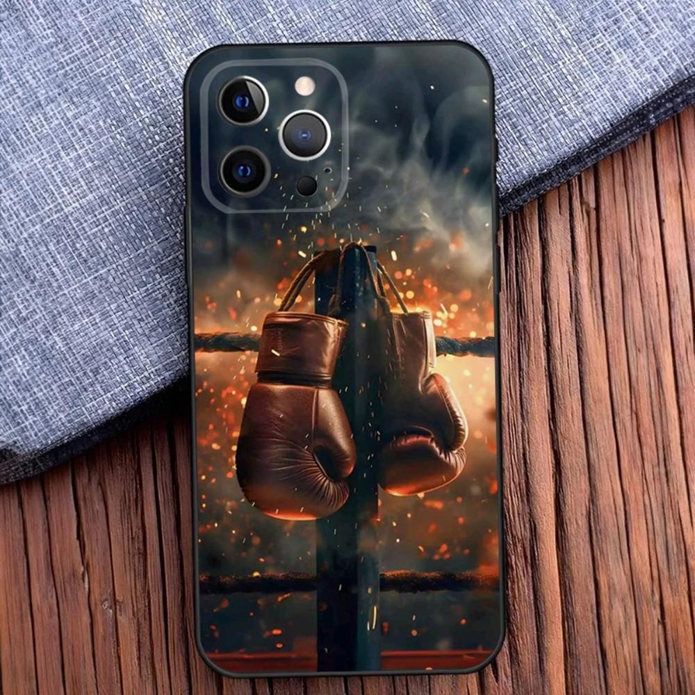 

Чехол для телефона в виде боксерских перчаток для iPhone 16,15,14,13,12,11,Pro,X,XS,Max,XR,Plus,Mini Мягкий черный чехол iPhone16promax