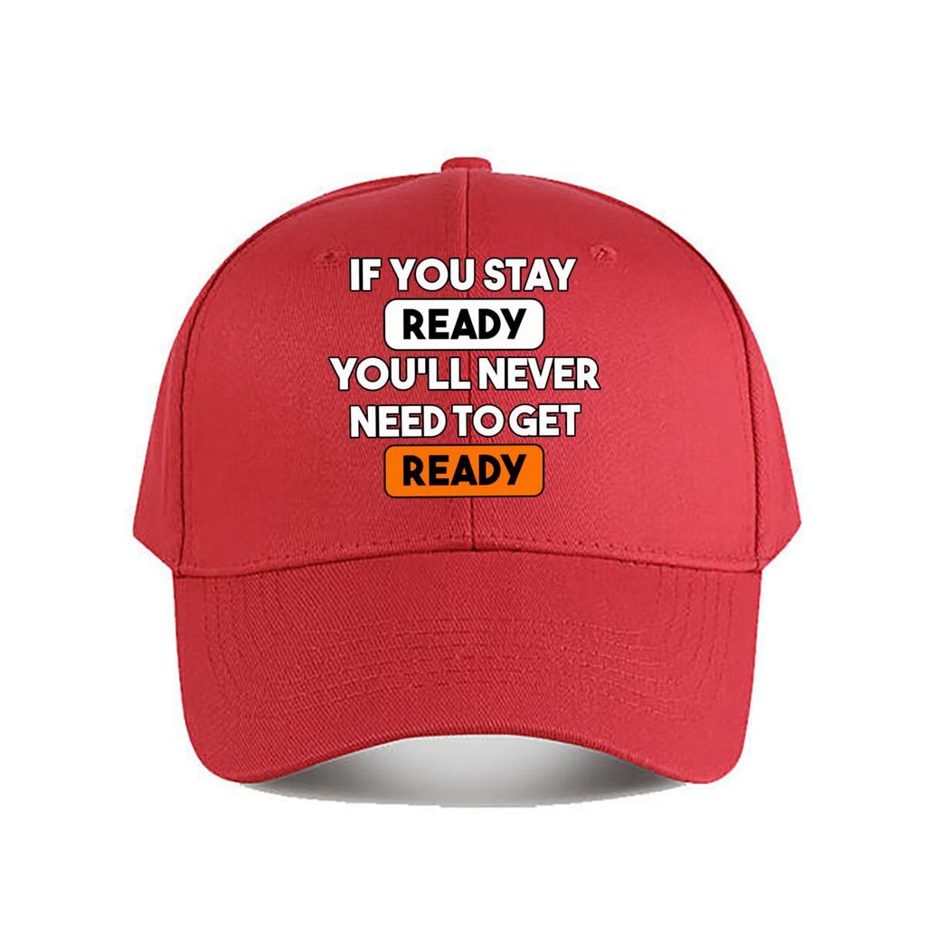 Motivational Ready Quote Wall Art Baseball Cap Fashion Unisex Sunhat Womens Outdoor Sports