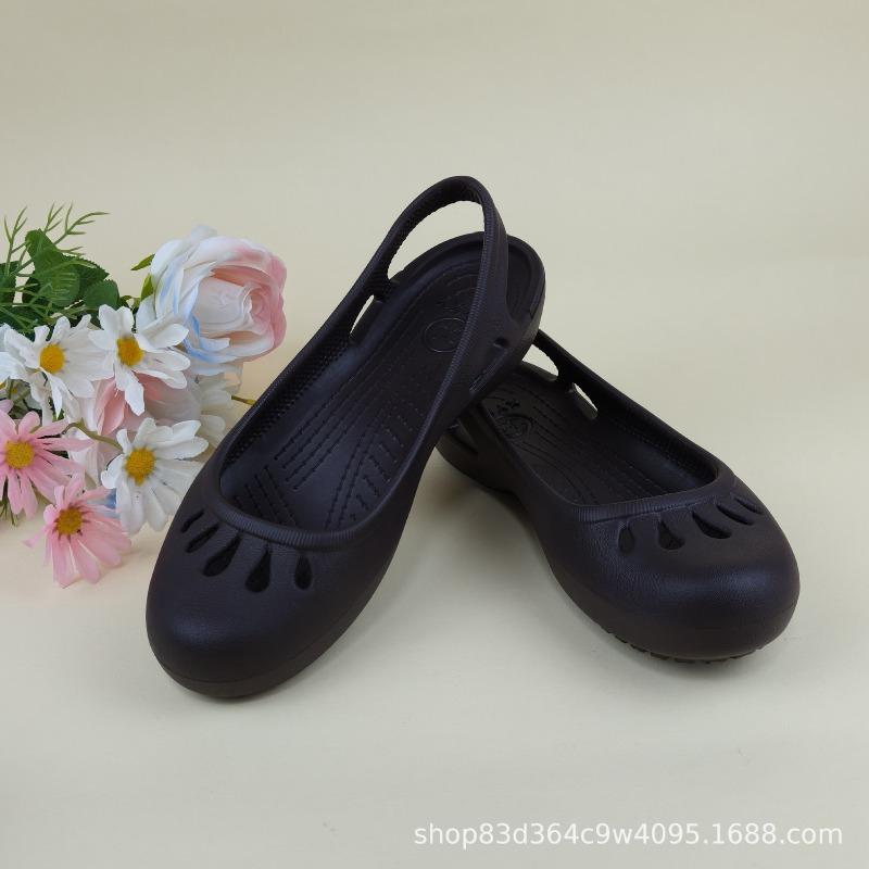 

South East Asia popular leopard print series flat sandals lightweight non-slip hole shoes women s garden shoes flat bottom m7/w9 [39-40 yards] темно-коричневого кольору