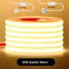Hohe Helligkeit 220V 230V COB Streifen Wasserdicht Mit/Ohne Schalter Stecker 288 LEDs/M Weiß Natur Warm Flexibles Band LED Licht Heimdekoration