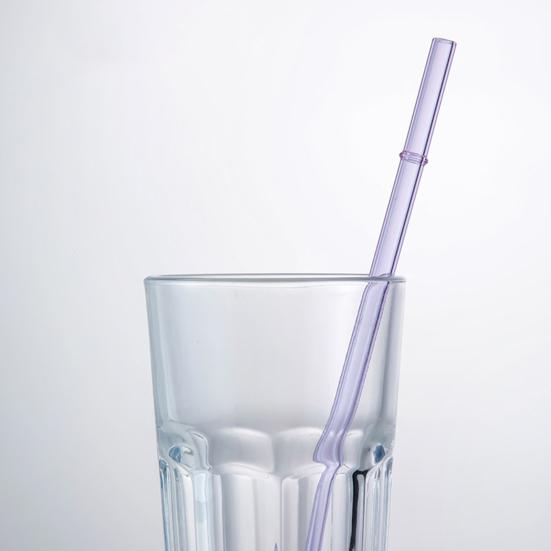 2Pcs Glass Straws Set Reusable Heat-Resistant Drinking Straws Eco-Friendly Alternative to Plastic Straws for Hot Cold Drinks