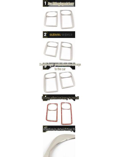 JAC Refine S7 Rear Cup Holder Bright Ring & Stainless Steel Third Row Armrest Decorative Patch