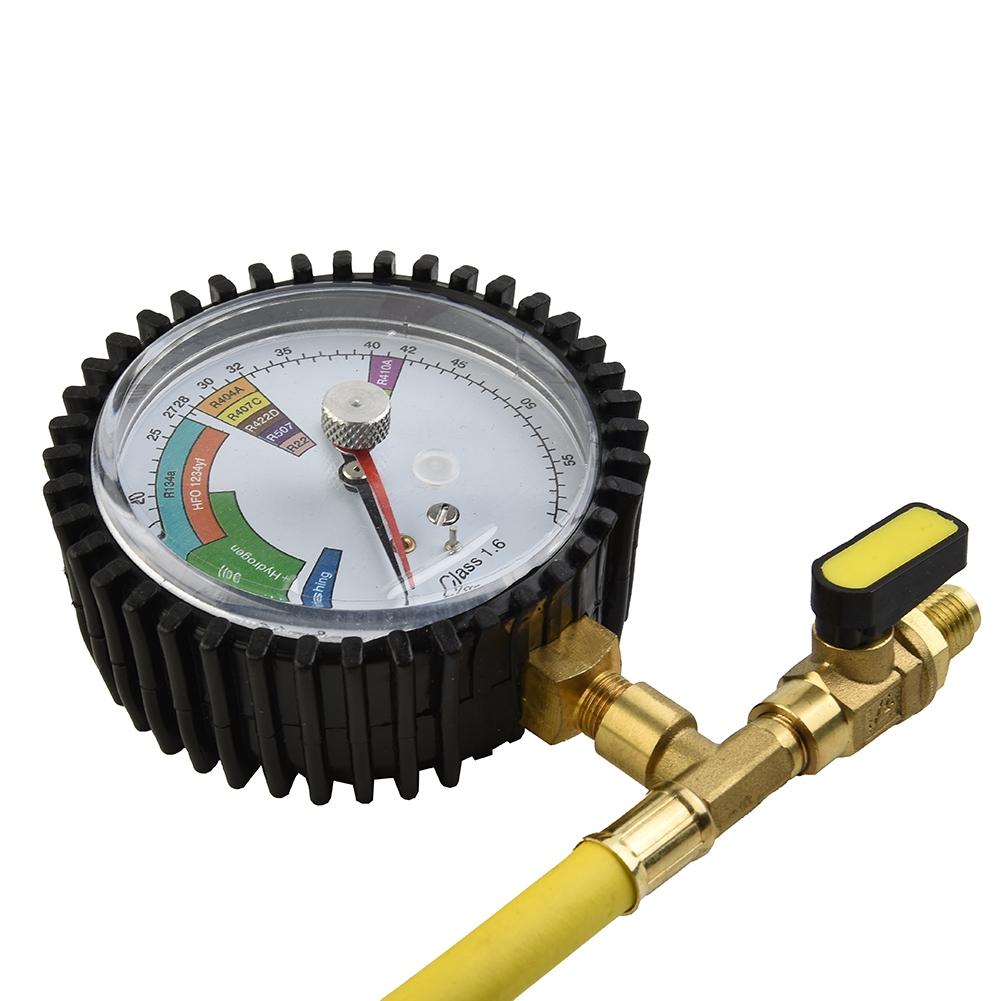 1Pc Pressure Gauge -1~60bar 1/4 SAE Inch Air Conditioning