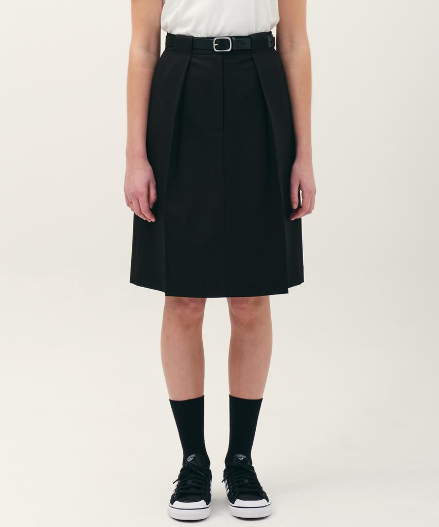 Jun By Jun K Double-Pleated Skirt_Black