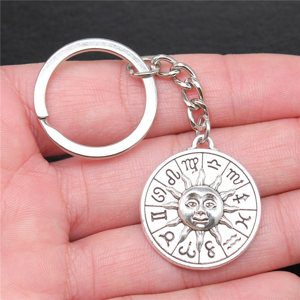 Schlüsselanhänger mit Sonnenmotiv, Zubehör für Schlüsselanhänger aus Metall zum Selbermachen