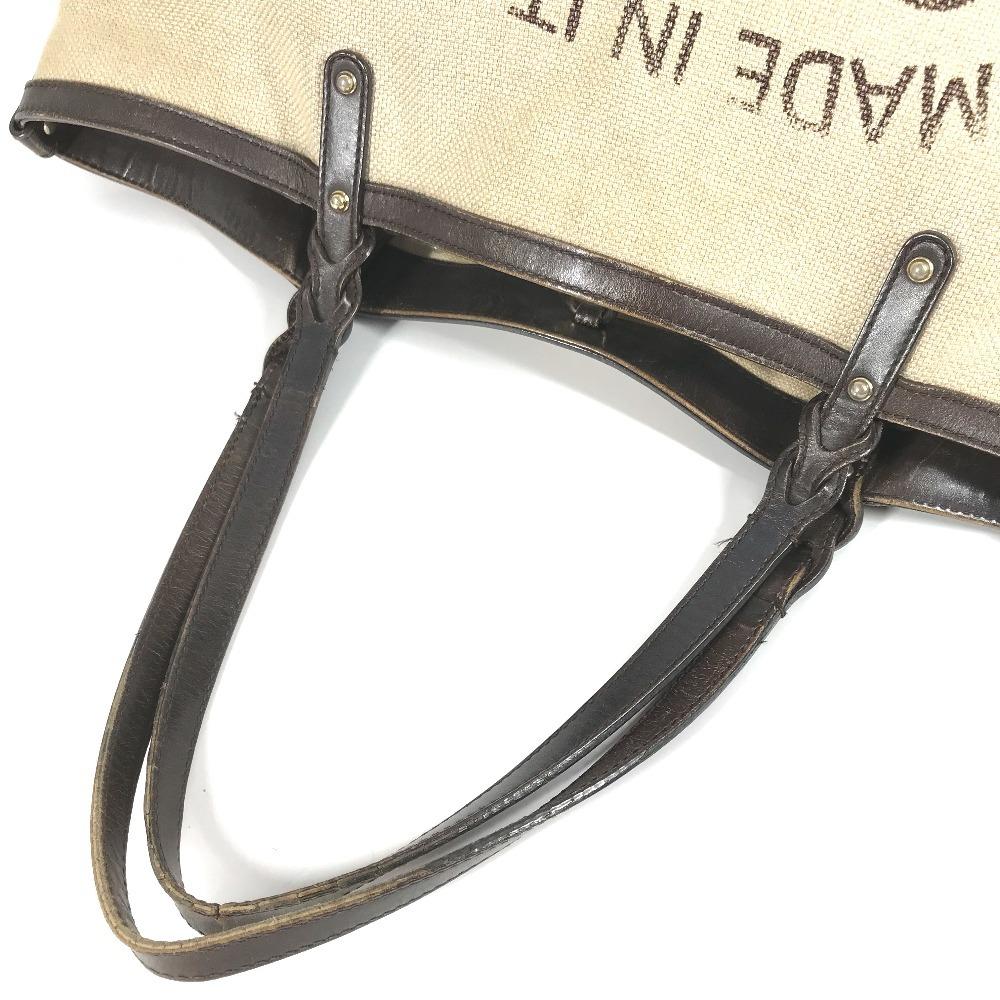 Gucci 247207 With Porch Logo Tote Bag Shoulder Bag Leather/Canvas Beige/Brown