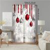 2Pcs Christmas Theme Window Curtain Digital Printed Window Drape For Festive Home Decor Rod Pocket Design For Easy