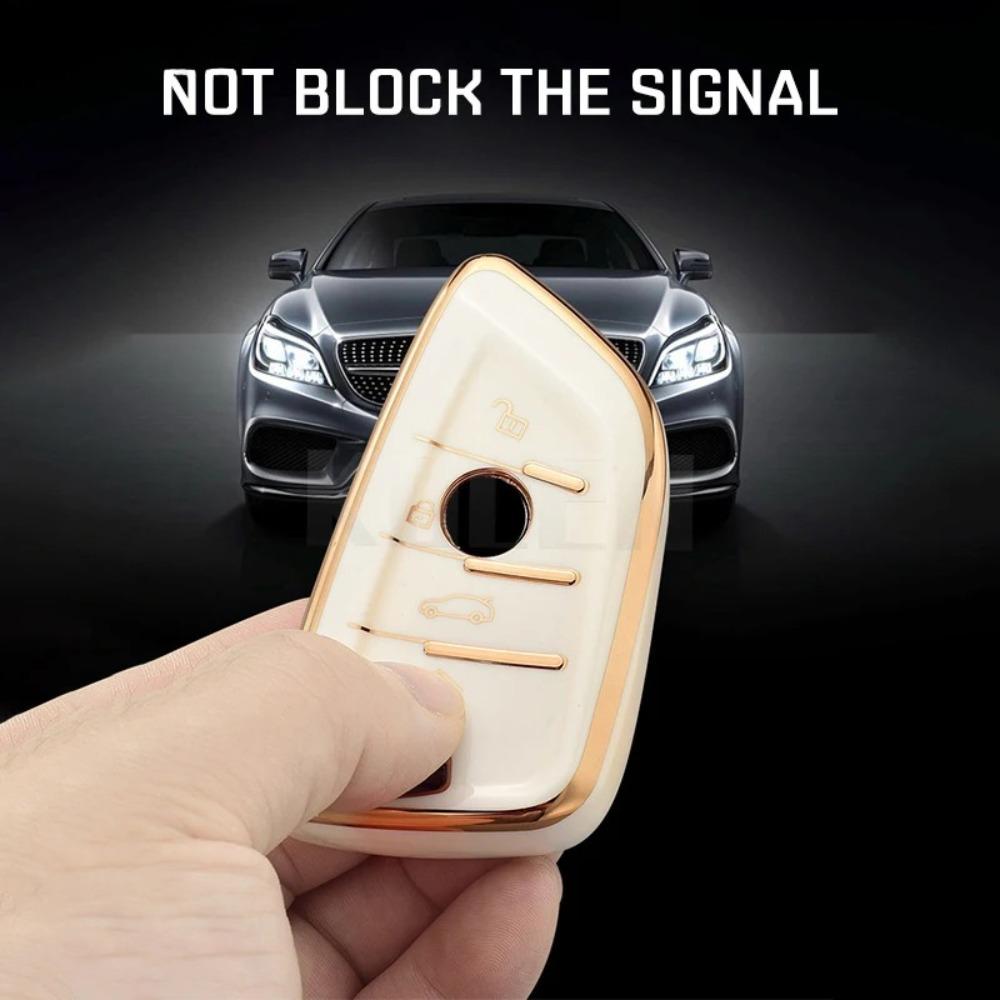TPU Car Remote Key Case Cover Shell for BMW X1 X3 X5 X6 X7 1 3 5 6 7 Series G20 G30 G11 F15 F16 G01 G02 F48 Protector Holder Fob