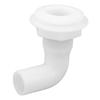 Marine Thru Hull Connector Leakproof Ergonomic Reliable Rugged 90 Degrees  Thru Hull Fitting for Yacht Boats White