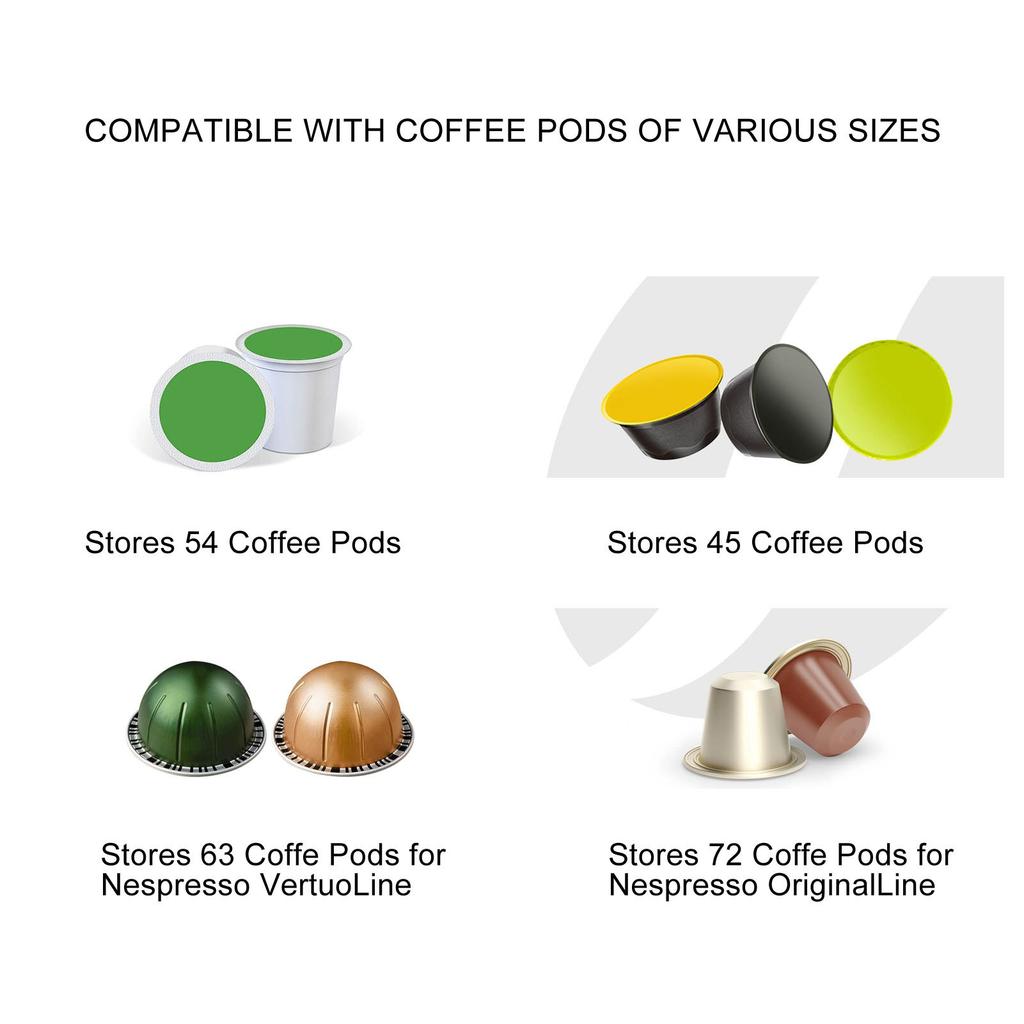 Coffee Capsule Holder   Adhesive Coffee Pods Storage Counter Mounted Coffee Pod Holder for