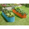 9-in-1 Galvanized Steel Raised Garden Bed 8×2×1.5 ft Modular Planter for Gardening Vegetables Flowers 18 Tall Metal Raised Gard