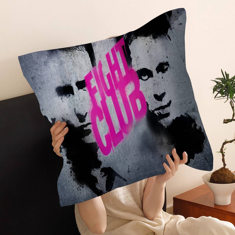 Movie Fight Club Cushion Cover Car Throw Pillow Case For Sofa Car Christmas Gift 40x40cm 45x45cm