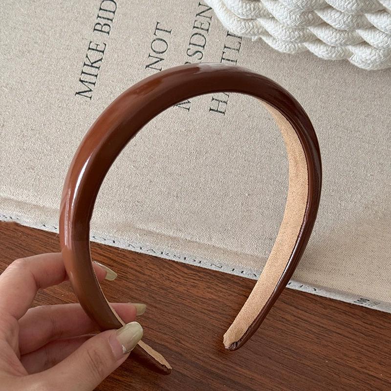 PU Leather Headbands for Women Girls Korean Style Wide Hairbands Elegant Female Hair Hoop Fashion Hair Accessories Headwear