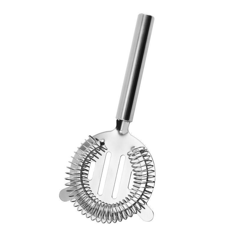Stainless Steel Cocktail Strainer Ice Filter Sprung Deluxe Strainer Bar Professional Bartender Tools Round Handle Ice Separator