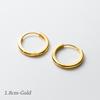 925 Sterling Silver Simple Circle Ear Buckle14mm - 18mm Platinum Plated Hypoallergenic Hoop Earrings For Women Jewelry