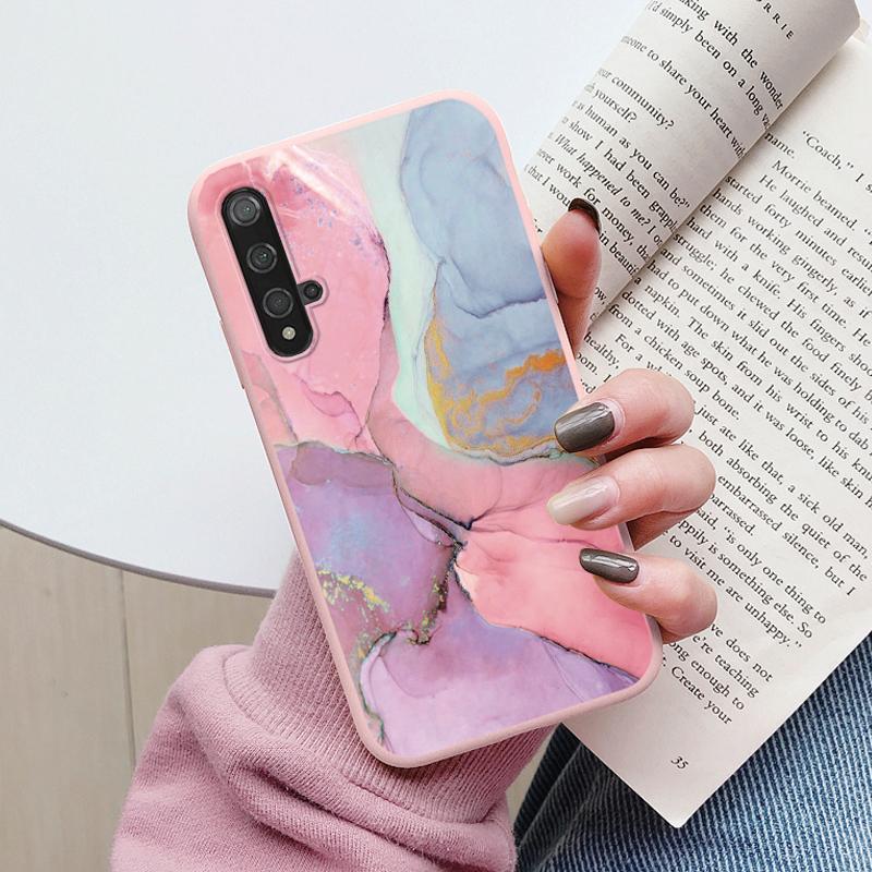 Marble Pattern Phone Case For Huawei Nova 5T Protective Cover Case Soft Funda For Huawei Nova 5T Nova5T 5 T Coque Silicone Capa