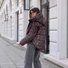 Winter Leopard Print Hooded Cotton Jacket Women's Korean Version of The Short Thick Warm Ladies Jacket