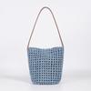 New Niche Vacation Style Woven Bag Large Capacity Seaside Bucket Fashionable Hollow Travel Single Shoulder