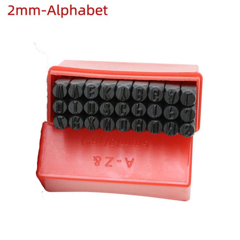 Digitální razítko s abecedou uhlíková ocel kůže kov LOGO razicí sada DIY šperky číslo písmeno razicí nástroje 2/2,5/3/4/5/6/8/10/12,5 mm