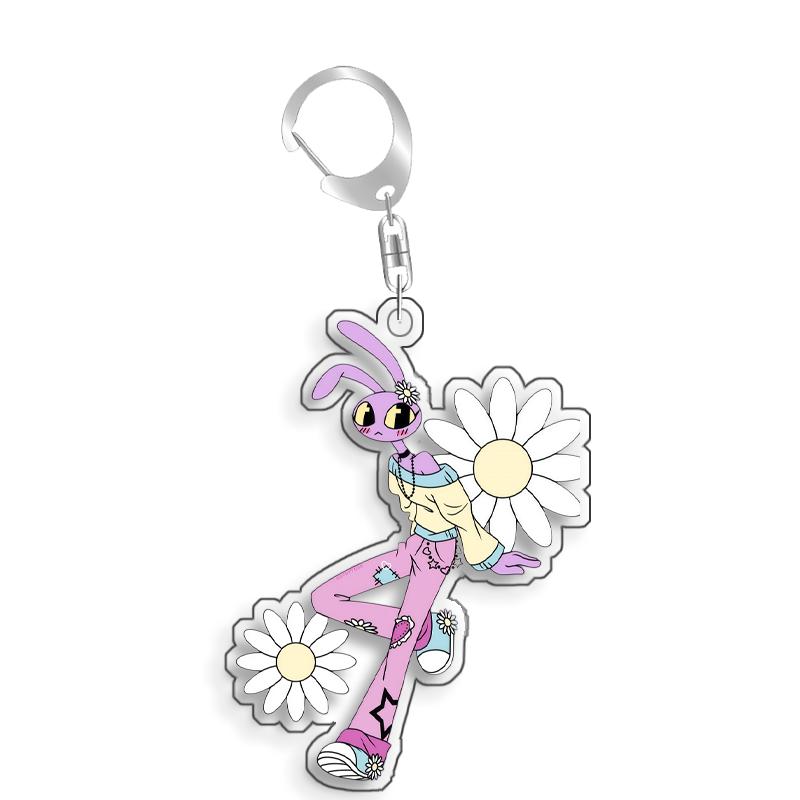 For The Amazing Digital Circus Jax Pomni Ragatha Zooble Caine Acrylic Selfmade Cute Cartoon Anime Keychain Pendant Toy Gift 5cm