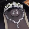 Gorgeous Crystal Flower Tiaras Bridal Jewelry Sets for Women Crown Choker Necklace Sets Wedding Bride Jewelry Set Accessory