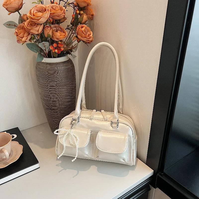 Fashiable Underarm Bow Bag for Women 2026 Korean Editi New Simple Leisure Pillow Bag Trendy Versatile Shoulder Bag