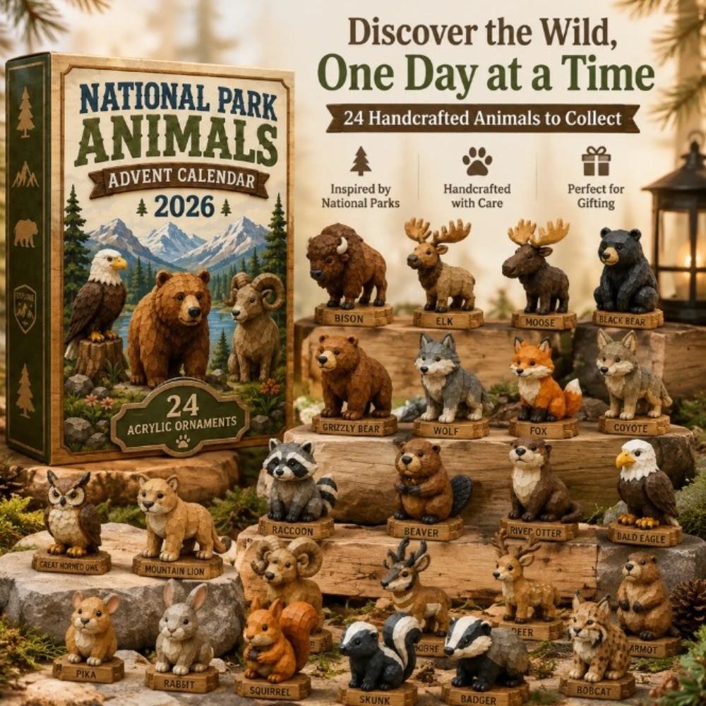 24-Tage-Weihnachts-Adventskalender Tägliches Auspacken Tiere Mini-Figuren Haus Festliche Dekoration