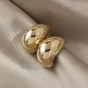 New Trendy Classic Gold Color Drop Metal Stud Earrings For Woman Korean Temperament Goth Party Jewelry Girls Unusual Accessory