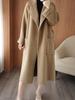 Manteau en laine ample mi-long pour femme, double face en cachemire, Automne/Hiver, style coréen
