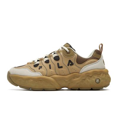 MUFFIN Cushioning Abrasion Resistant Lightweight Low Top Casual Shoes Men's Brown White F12M541106FTW