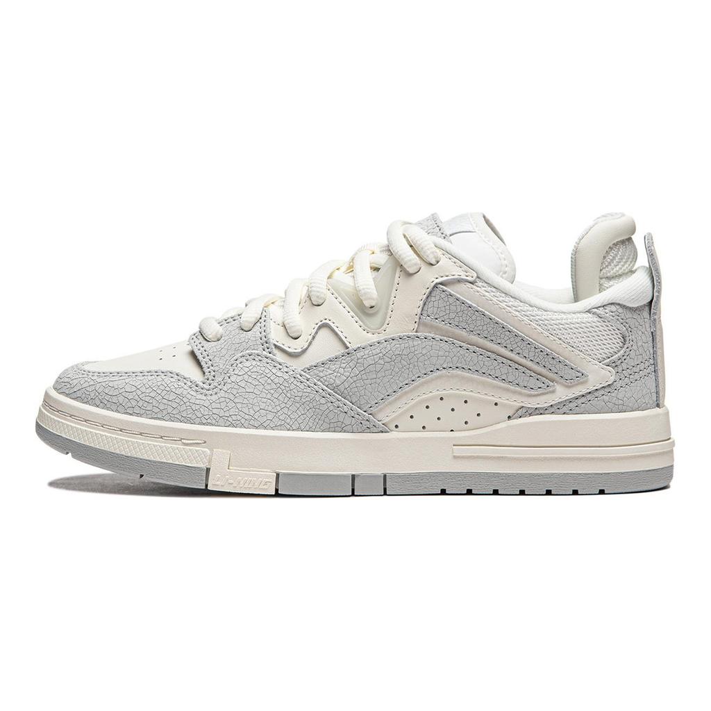 Li Ning Wave Pro Slip Resistant Cushioning Abrasion Resistant Support Skateboard Shoes Women's Gray AECU020-1