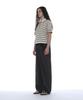PARTIMENTO WOMEN Double Layered Stripe Polo Tee_Beige