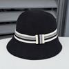 Simple and thin breathable knitted basin hat women's face protection sunscreen bucket hat summer travel sunscreen visor